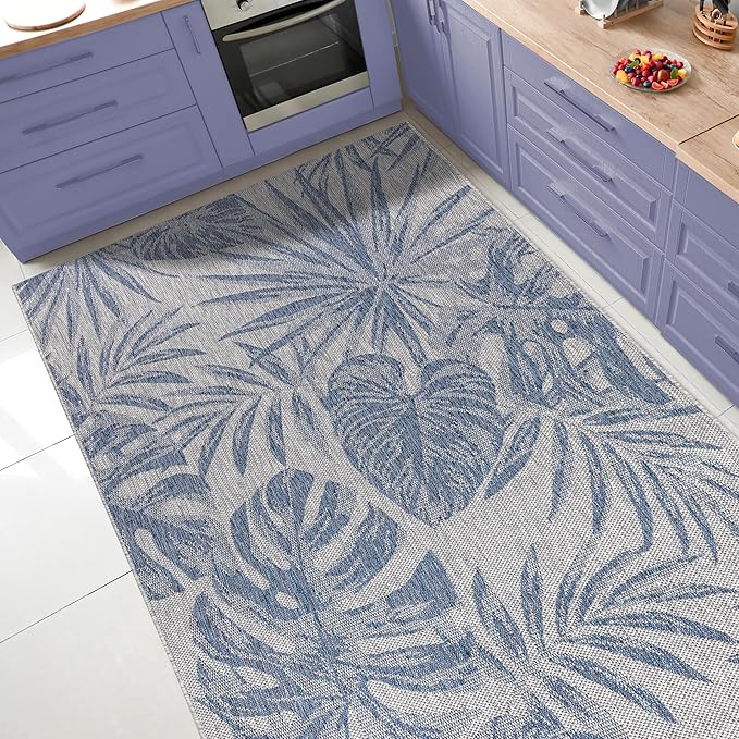 Keen Home Design Terrace Outdoor Area Rug - 9x12 Washable Indoor/Outdoor Rug for Patio, Kitchen, Balcony, Beach, Garden, Deck and Porch, Size: 8'10"x12'